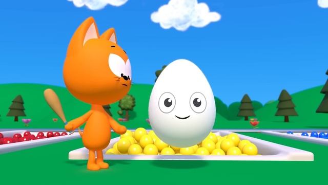 Eggs Colouring - Kote Kitty Games for Babies смотреть онлайн