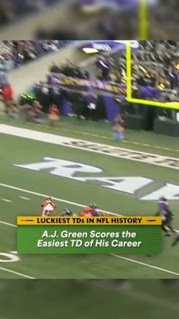 LUCKIEST TOUCHDOWNS in NFL History: AJ  Green Scores the easiest TD of his career