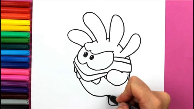 Как нарисовать Ам Няма шаг за шагом Легкие рисунки для детей Яркие цвета 