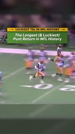 LUCKIEST TOUCHDOWNS in NFL History: The Luckiest Punt Return in NFL History