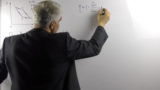 Молекулярная физика Лекция 10 часть 7 Цикл Карно. Вычисление КПД машины Карно термодинамически смотреть онлайн