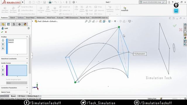 Loft and Boundary in SolidWorks | Lesson 11 | SolidWorks Tutorials Tamil