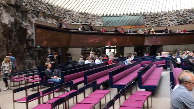Temppeliaukio Church (Rock Church) in Helsinki, Finland смотреть онлайн