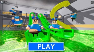Toxic Slide! Roblox Barry's Prison mode в Scary Obby в РОБЛОКС(#Roblox)