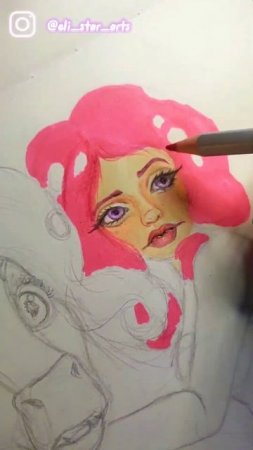 Drawing Mia & Me with Alcohol Markers #art