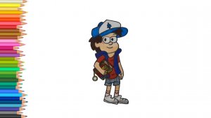 Как нарисовать Диппера из Гравити Фолз 🧢