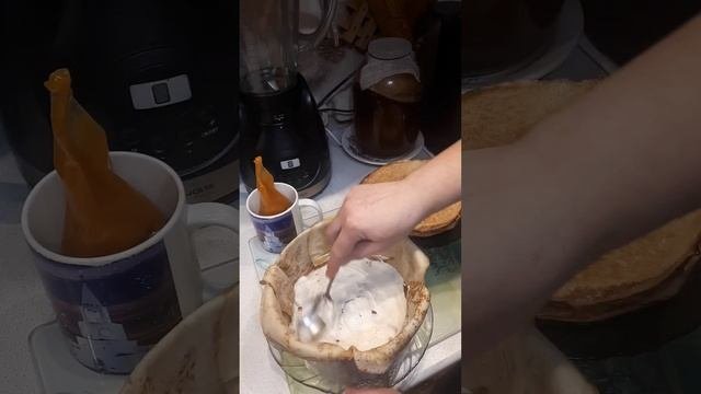 🥞 Блинный торт с абрикосом 🍑 #shorts