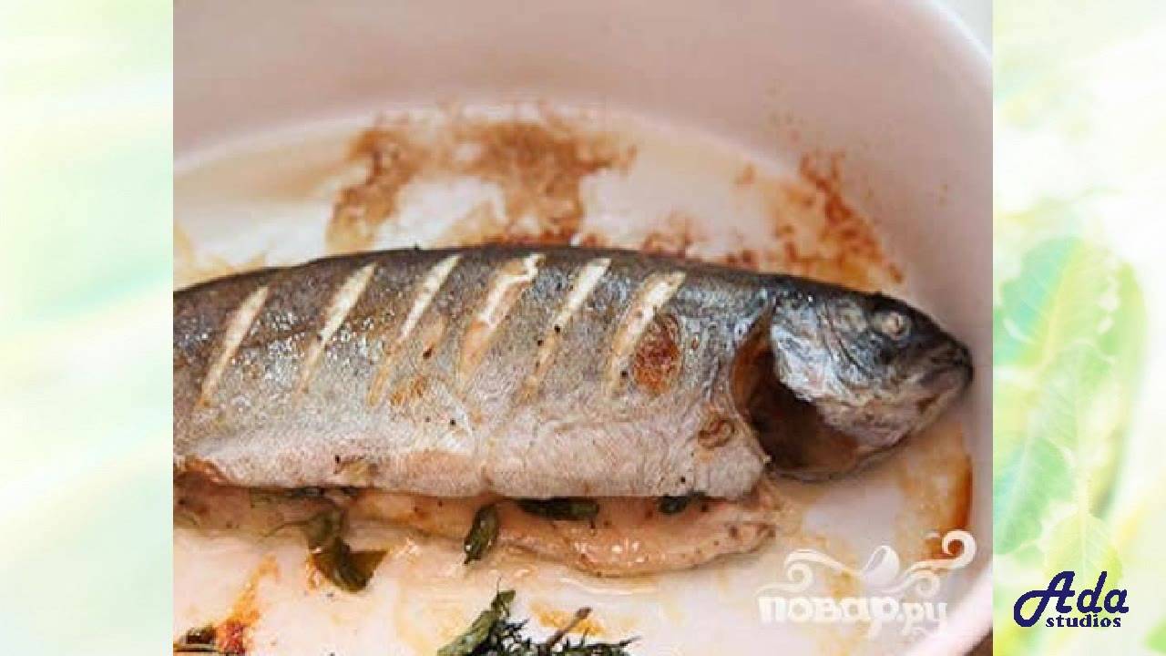 Золотой фонд рецептов. Рецепт приготовления форели, запеченной с базиликом. Рыба получается ароматно