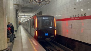 "Первый!" Метропоезд "Балтиец" (81-725/726/727.1) №101 на ст.м.Автово, февраль 2025 года