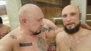 17.03.2025г. Якудза, Стас,  Сергей , Хорошо попарились в бане поплавали в бассейне Термальный курорт