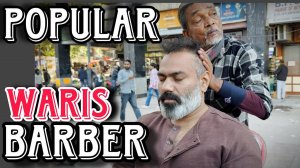 The best cosmic massage, Amazing head massage with 50 years of experience by old man Waris Barber