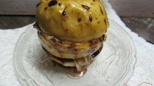 Десерт из яблока с сыром моцарелла