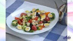 ГРЕЧЕСКИЙ САЛАТ С ПЕРЕПЕЛИНЫМИ ЯЙЦАМИ