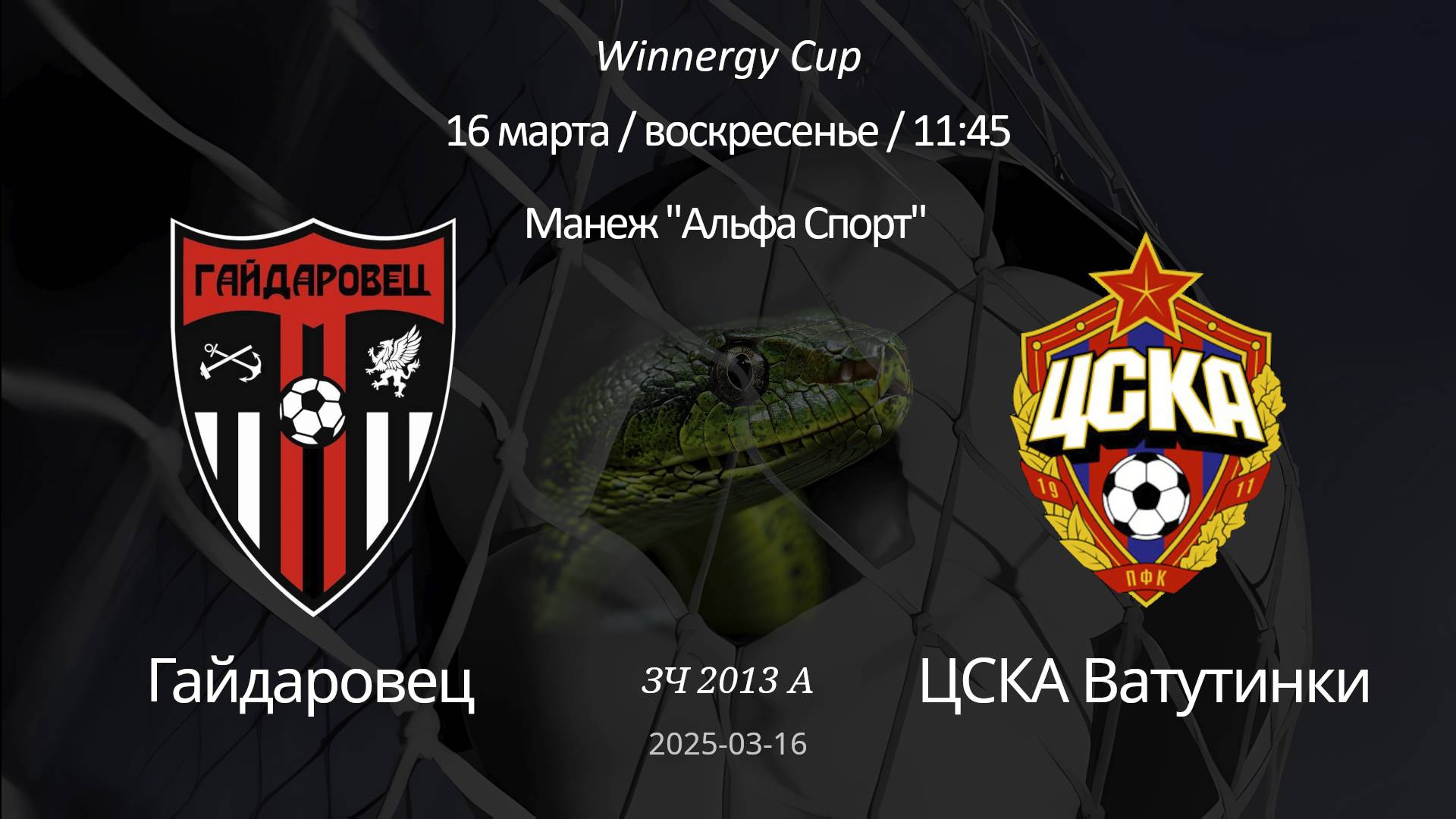 Гайдаровец —ЦСКА Ватутинки 2013 А (6+1) Winnergy Cup 16.03.2025