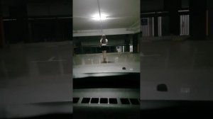 Crossdresser - Office Lady in White Shirt and Black Mini Skirt | Night Walking