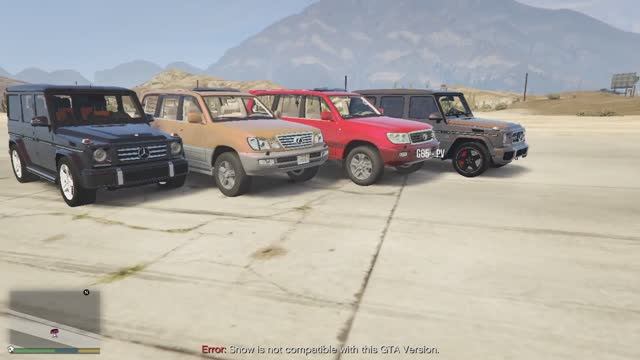 Mercedes-Benz G500-G65 Lexus LX470  TOYOTA LAND CRUISER 100 проверил легенды по бездорожью в GTA5