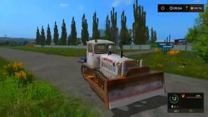 Farming Simulator 2017. мод гусеничный трактор ДТ 75Казахстан №3.+отвал.