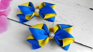 Бантики из репсовой ленты 2,5 см! #Канзаши мастер класс ribbon bows #DIY