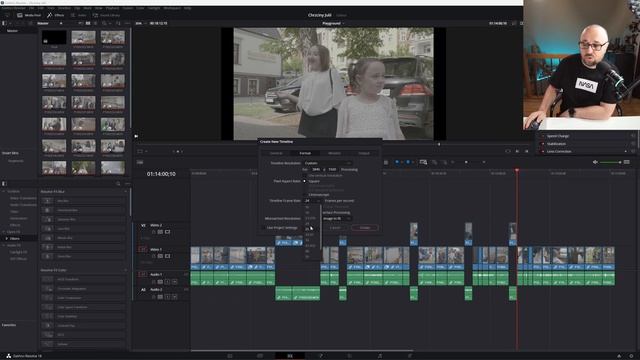 How to change timeline framerate in DaVinci Resolve? смотреть онлайн