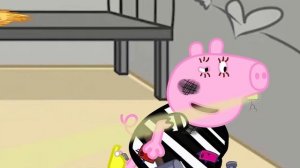 PEPPA PIG !!! Run Now! Police Keep Peppa Family Safe From Zombie (Part 02) | Peppa Pig Animation
