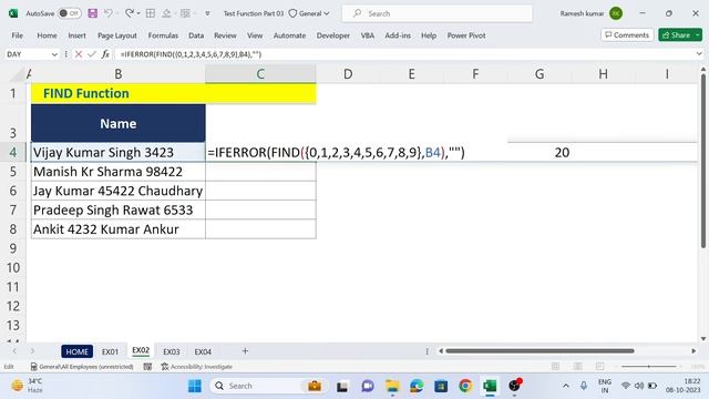 Text function Part-3 | Find Function | Search Function | PLUS-IS