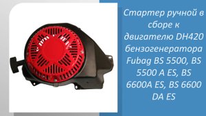 Стартер ручной бензогенератора Fubag BS 5500, BS 5500 A ES, BS 6600A ES, BS 6600 DA ES