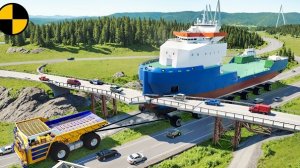 ⚙️ЭПИЧЕСКИЕ аварии с крупногабаритными и тяжелыми грузами в BeamNG.Drive
