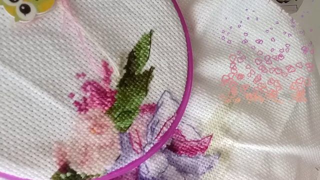 Мои вышивальные процессы в работе.