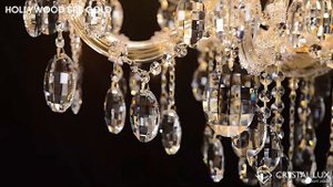 ЛЮСТРА|HOLLYWOOD SP8 GOLD|CRYSTAL LUX