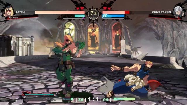 GGST ▰  TY (#2 Ranked Chipp) vs GG Player (#3 Ranked Zato). Guilty Gear Strive
