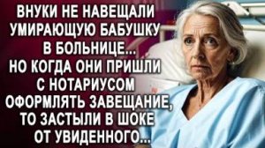 Внуки не навещали умирающую бабушку в больнице... Но когда они пришли с нотариусом оформлять...