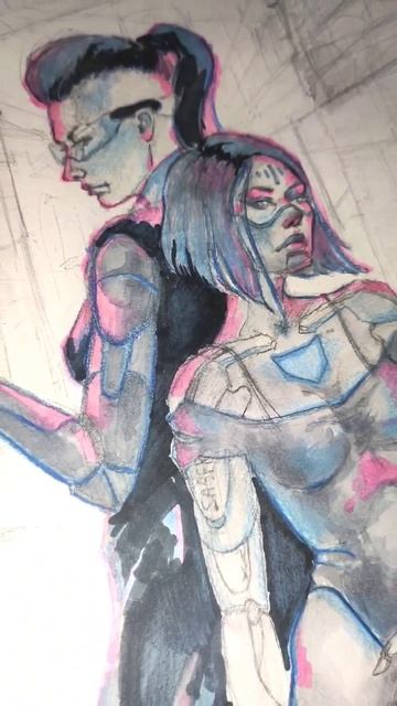 Cyberpunk style💟 #art #художник #рисунок #firmianaart #рекомендации #artist #маркеры #рисование смотреть онлайн