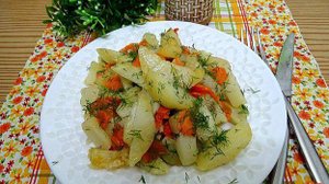 Картофель с морковью в микроволновке