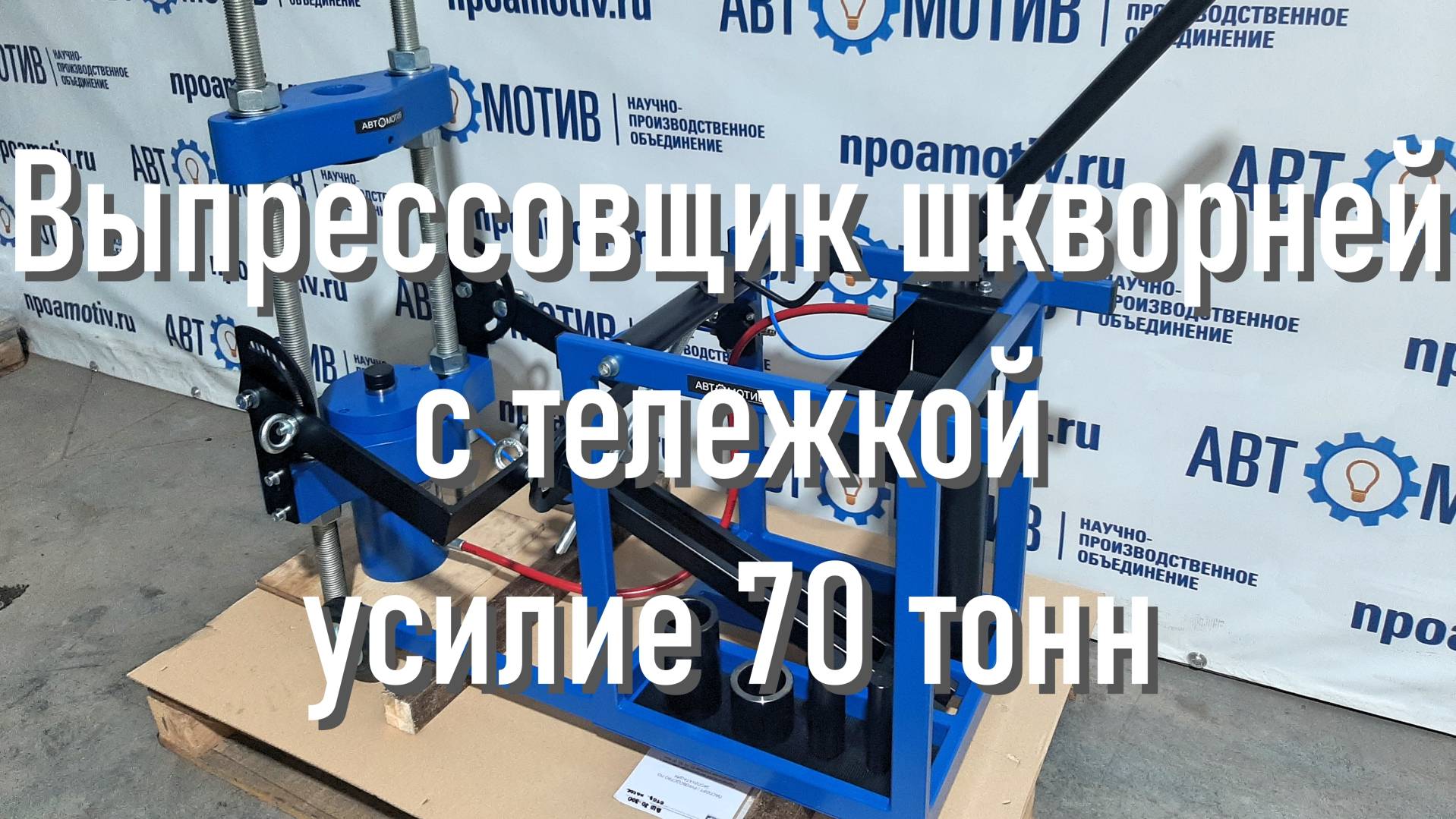 Выпрессовщик шкворней ВШ70-300 с тележкой