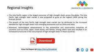 Voestalpine AG , & POSCO Group to lead High Strength Steel Market to 2023