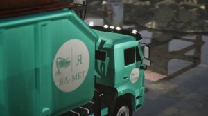 Ялмет, 3д анимация лого, заставка с ломовозом FHD