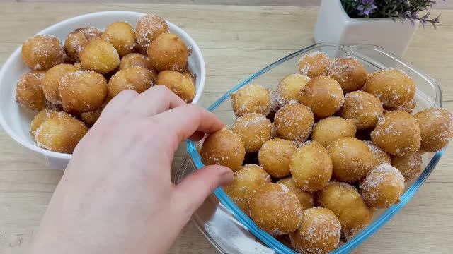 Рецепт вкусных пончиков на скорую руку.