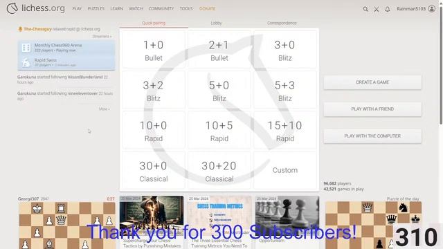 Live Puzzles and games on Lichess.org - Challenge me username Rainman5103 смотреть онлайн