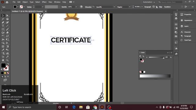 A4 vertical certificate design adobe illustrator tutorial #certificatedesign смотреть онлайн