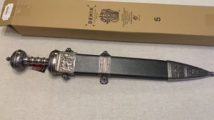 Меч "Гладиус" Юлия Цезаря черные ножны, Julius Caesar's sword, Roman period, Denix 4116/NQ