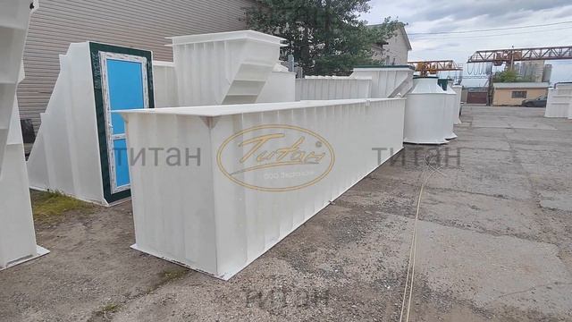 Смотровая яма с лестницей в гараж "ТИТАН" [размер 12000х1100х1500] прочный корпус толщина до 15 мм