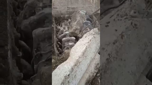 Дробление железобетона