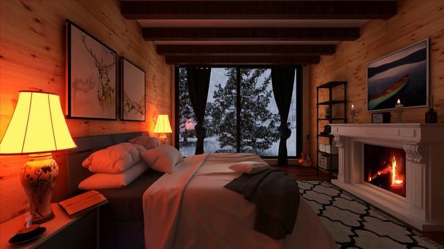 Крепкий сон под звуки огня в камине.