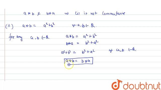Let * be the binary operation defined on Q. Find which of the following binary operations are