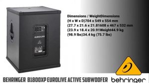BEHRINGER SUBWOOFER AKTIF B1800XP