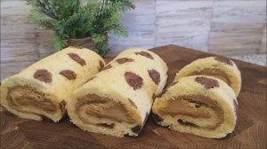 Японский бисквитный рулет БУРЁНКА. Бисквитный рулет с ВКУСНЫМ кремом