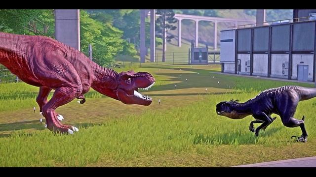 Scorpius Rex VS Armored Dinosaur, King Shark, Colorful T-REX Team Mod, Jurassic World Evolution