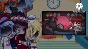 FNF React To Mistful Crimson Morning || FT: SpongeBob & Squidward