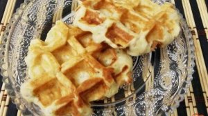 Банановые вафли с творогом