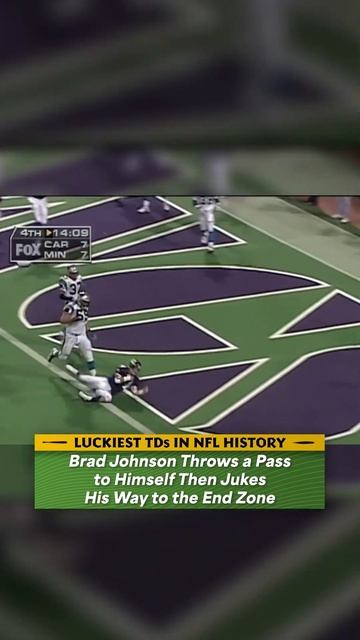 LUCKIEST TOUCHDOWNS in NFL History: Brad Johnson throws to Himself & jukes his way to the End Zone